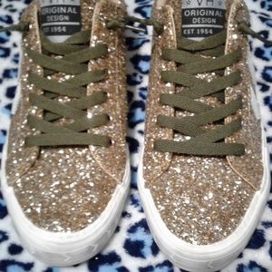 Vintage Havana Gold Glitter Sneakers Tennis Shoes